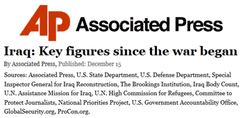 AP Iraq-key figures since the war began AP Iraq-key figures since the war began
