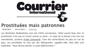 Courrier International prostituees mais patronnes Courrier International prostituees mais patronnes