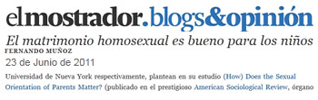 El Mastrador el matrimonio homosexual es bueno para los ninos El Mastrador el matrimonio homosexual es bueno para los ninos
