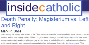 Inside Xatholic - Death penalty magisterium vs left and right Inside Xatholic - Death penalty magisterium vs left and right