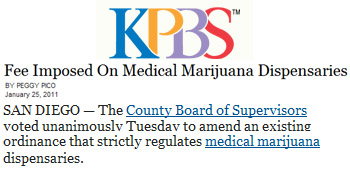 KPBS Fee imposed on medical marijuana dispensaries KPBS Fee imposed on medical marijuana dispensaries