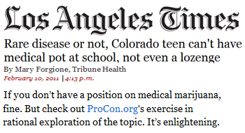Los Angeles Times rare disease or not colorado teen cant have medical pot at school not even a lozenge Los Angeles Times rare disease or not colorado teen cant have medical pot at school not even a lozenge