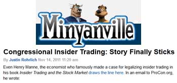 Minyanville Congressional insider trading story finally sticks Minyanville Congressional insider trading story finally sticks