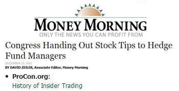 Money Morning Congress handing out stock tips to hedge fund managers Money Morning Congress handing out stock tips to hedge fund managers