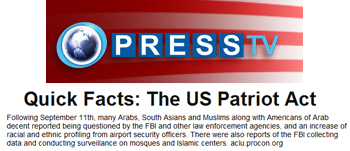 Press TV Quick facts the US Patriot Act Press TV Quick facts the US Patriot Act
