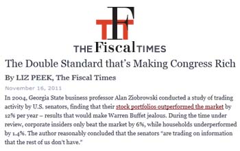 The Fiscal Times the double standard thats making congress rich The Fiscal Times the double standard thats making congress rich