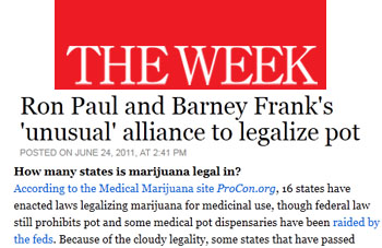 The Week Ron Paul and Barney Franks unusual alliance to legalize pot The Week Ron Paul and Barney Franks unusual alliance to legalize pot