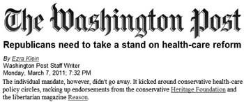 Washington Post republicans need take a stand on health care reform Washington Post republicans need take a stand on health care reform
