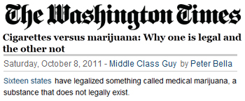 Washington Times cigarettes versus marijuana why one is legal and the other not Washington Times cigarettes versus marijuana why one is legal and the other not
