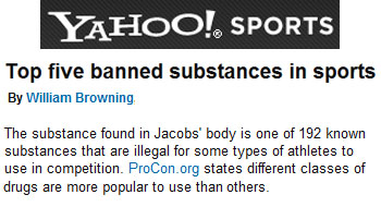 Yahoo Sports top five banned substances in sports Yahoo Sports top five banned substances in sports